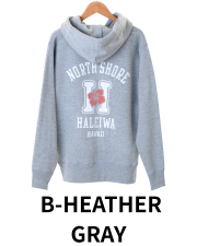 【HALEIWA HAPPY MARKET2026秋冬】HHMジップパーカー(裏起毛)　2622【受注生産】/B-HEATHER GRAY