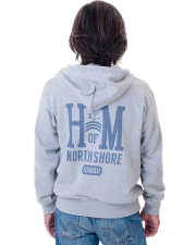 【HALEIWA HAPPY MARKET2026秋冬】HHMジップパーカー(裏毛)　2624【受注生産】/B-HEATHER GRAY
