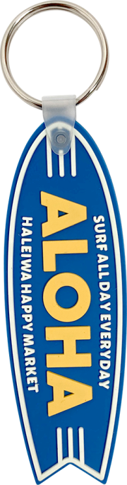 【HALEIWA HAPPY MARKET2026春夏】ラバーキーリング　サーフボード【３点までメール便配送OK！送料250円】/C-BLUE