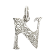 ☆ハワイ直輸入☆ ハワイアンジュエリー　ペンダントTop 【イニシャルN】ネックレス（チェーン別売）【ハワジュ８点までメール便配送OK！送料250円】