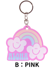 【Pukana2026春夏】【Mililani Mari Nakaneコラボ】アクリルキーホルダー　レインボー【５点までメール便配送OK！送料250円】/B：PINK