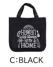 【Pukana2026春夏】【Mililani Mari Nakaneコラボ】ミニトートバッグ2603【１点までメール便配送OK！送料250円】【受注生産】/C：BLACK