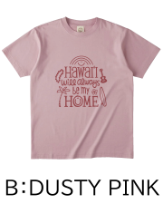 【Pukana2026春夏】【Mililani Mari Nakaneコラボ】MARI NAKANEオーガニックコットンＴシャツ2601【1点までメール便配送OK！送料250円】【受注生産】/B：DUSTY PINK
