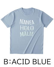 【Pukana2026春夏】【Mililani Mari Nakaneコラボ】MARI NAKANEオーガニックコットンＴシャツ2603【1点までメール便配送OK！送料250円】【受注生産】/B：ACID BLUE