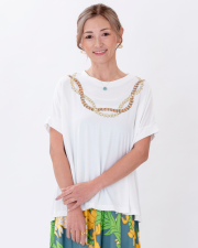 【Princess Kaiulani2026春夏】リラックスＴシャツ　レイ柄　2601【１点までメール便配送OK！送料250円】