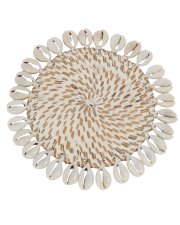 【Pukana2026春夏】シェル付きラタンコースター【４点までメール便配送OK！送料250円】