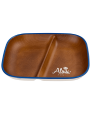 【Pukana2026春夏】ALOHA 木目スクエアプレート　M/C：IVORYxNAVY