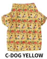 【Pukana2026春夏】ドッグTシャツ　2508【２点までメール便配送OK！送料250円】/C-DOG YELLOW