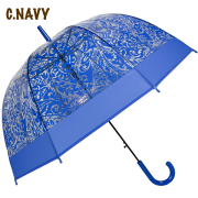 ドーム型ビニール傘【レイングッズ 2点以上のご購入で10%OFF!!】/C-NAVY