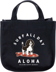 【HALEIWA HAPPY MARKET2026春夏】ミニトートバッグDOG【１点までメール便配送OK！送料250円】/C-BLACK