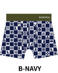 BUSHINボクサーパンツ　Japanese Style　ICHIMATSU【２点までメール便配送OK！送料250円】/B-NAVY
