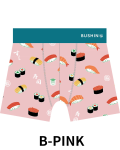 BUSHINボクサーパンツ　Japanese Style　SUSHI【２点までメール便配送OK！送料250円】/B-PINK