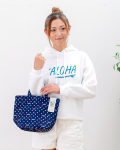 【HALEIWA HAPPY MARKET2026春夏】HALEIWA ネオプレン保冷バッグ/B.ドット/ネイビー