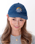 【HALEIWA HAPPY MARKET2026春夏】HHMレインボー刺繍キャップ 　2601/B：BLUE