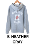 【HALEIWA HAPPY MARKET2026秋冬】HHMジップパーカー(裏起毛)　2622【受注生産】/B-HEATHER GRAY