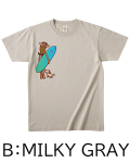 【Pukana2026春夏】【Mililani Mari Nakaneコラボ】MARI NAKANEオーガニックコットンＴシャツ2602【1点までメール便配送OK！送料250円】【受注生産】/B：MILKY GRAY