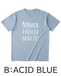 【Pukana2026春夏】【Mililani Mari Nakaneコラボ】MARI NAKANEオーガニックコットンＴシャツ2603【1点までメール便配送OK！送料250円】【受注生産】/B：ACID BLUE