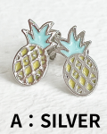 【Pukana2026春夏】パイナップルピアス【５点までメール便配送OK！送料250円】