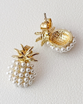 【Pukana2026春夏】パイナップルパールピアス【５点までメール便配送OK！送料250円】