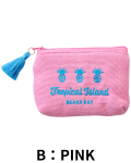 【Pukana2026春夏】イカットポーチ　S　2603【１点までメール便配送OK！送料250円】/B：PINK