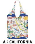 【Pukana2026春夏】World Vintage エコバッグ　S　2601【１点までメール便配送OK！送料250円】/A：CALIFORNIA