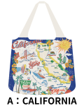 【Pukana2026春夏】World Vintage エコバッグ　L　2602【１点までメール便配送OK！送料250円】/A：CALIFORNIA