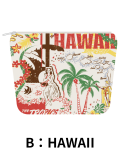 【Pukana2026春夏】World Vintage ポーチ　2605【１点までメール便配送OK！送料250円】/B：HAWAII