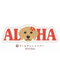 【Pukana2026秋冬】 ALOHAわんちゃんステッカー　2511【１０点までメール便配送OK！送料250円】/M-ゴールデンレトリバー