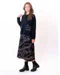 【Pukana2026秋冬】スウェットスカート プルメリア　2638/B-ブラック