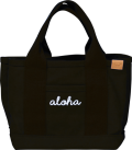 ALOHA キャンバスミニトート【メール便配送OK！送料250円】/ブラック