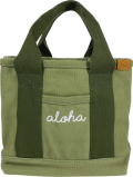 ALOHA キャンバスミニトート【メール便配送OK！送料250円】/カーキ