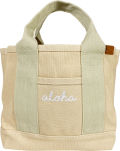 ALOHA キャンバスミニトート【メール便配送OK！送料250円】/ベージュ