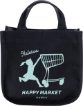 【HALEIWA HAPPY MARKET2026春夏】ミニトートバッグPUSH CART GIRL【１点までメール便配送OK！送料250円】/C-BLACK