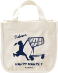 【HALEIWA HAPPY MARKET2026春夏】ミニトートバッグPUSH CART GIRL【１点までメール便配送OK！送料250円】/A-IVORY
