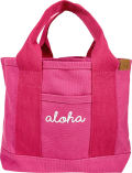 ALOHA キャンバスミニトート【メール便配送OK！送料250円】/ピンク
