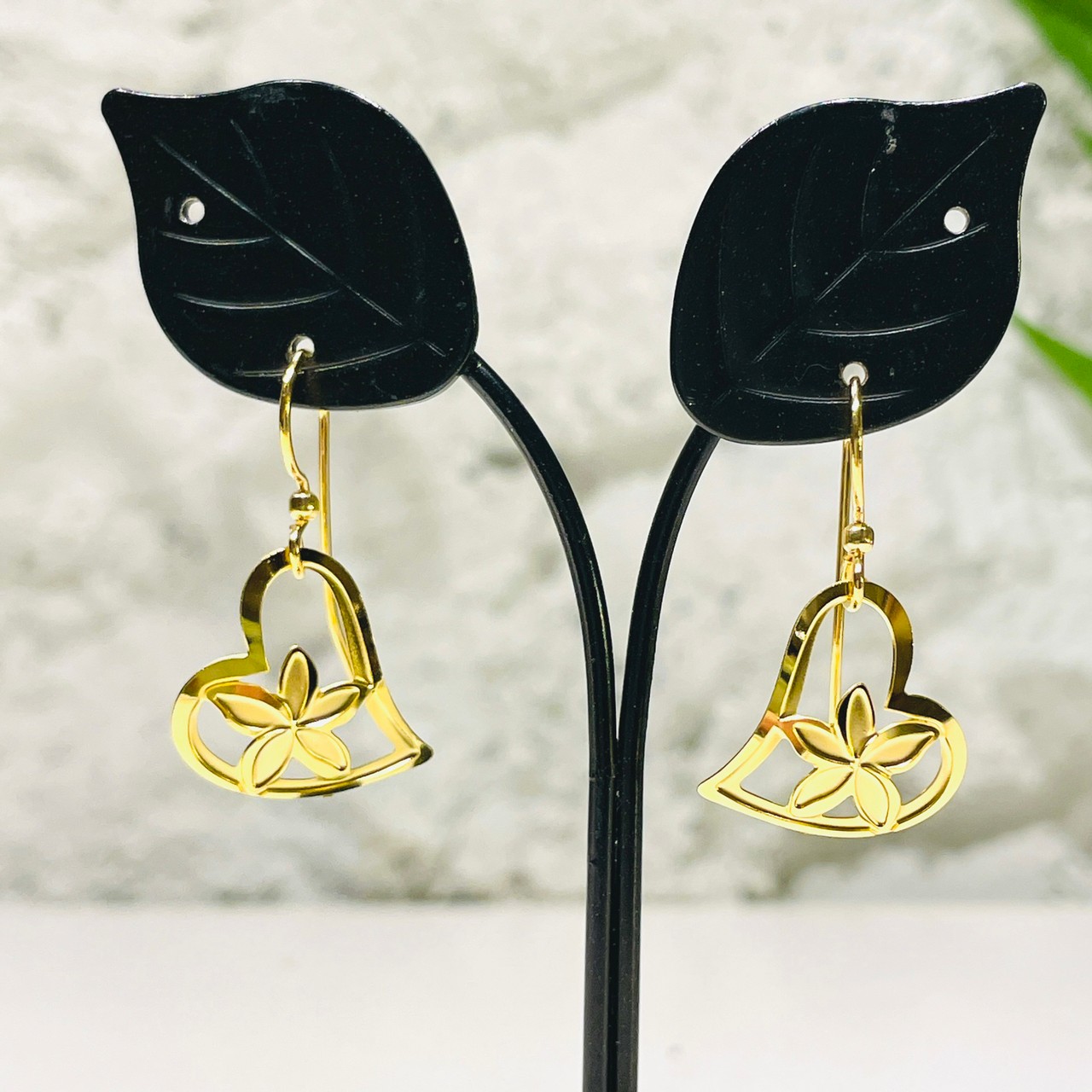 Leighton Lam/ハートプルメリア/ピアス/GLD/SV