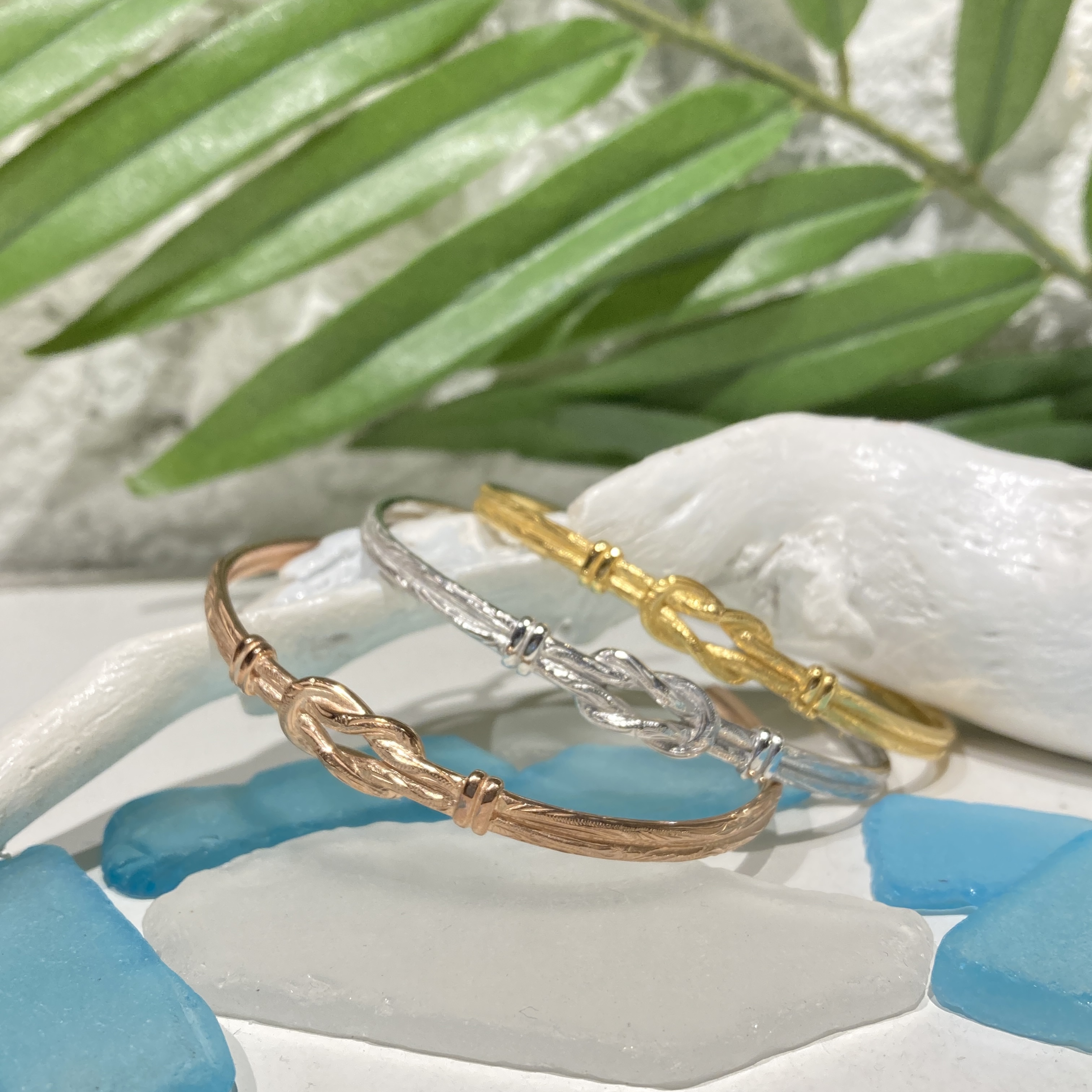 ◆SV/GLD/PGエタニティ〔ロープ〕バングル