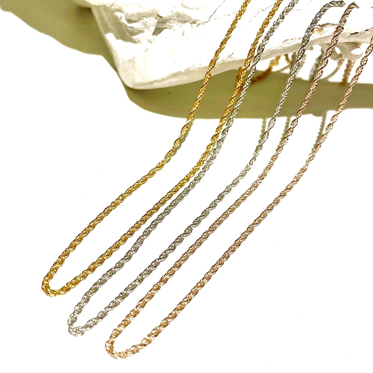 CH/ロープチェーン50cm／GLD/SV./PG