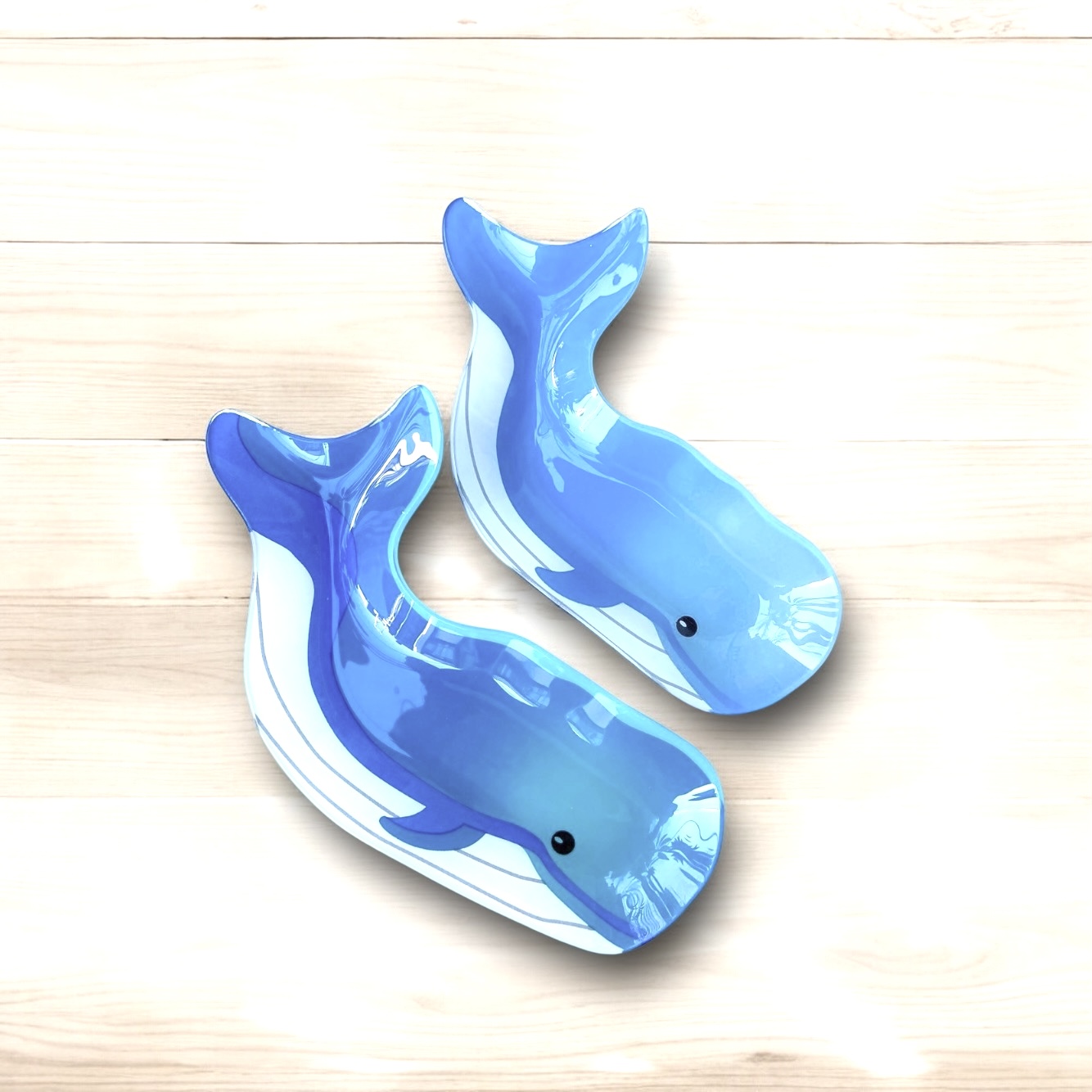 ガラスプレート クジラ/S/M【ハワイアン雑貨】