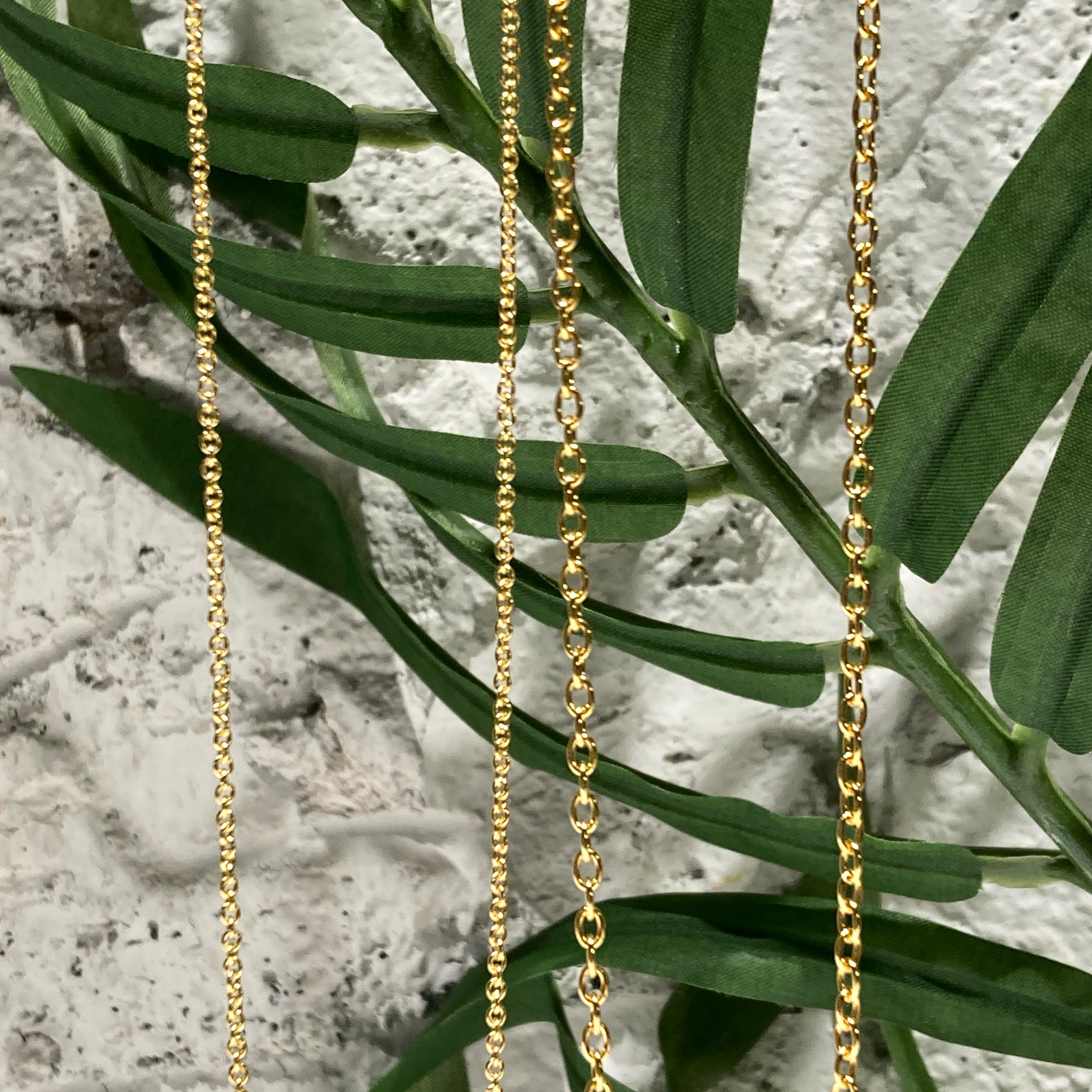 CH/50cmあずきチェーン/GLD/SV