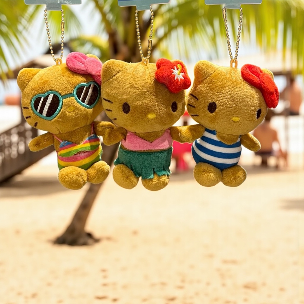 HELLO KITTY日焼け キティマスコット/マリン/ハイビスカス/サングラス