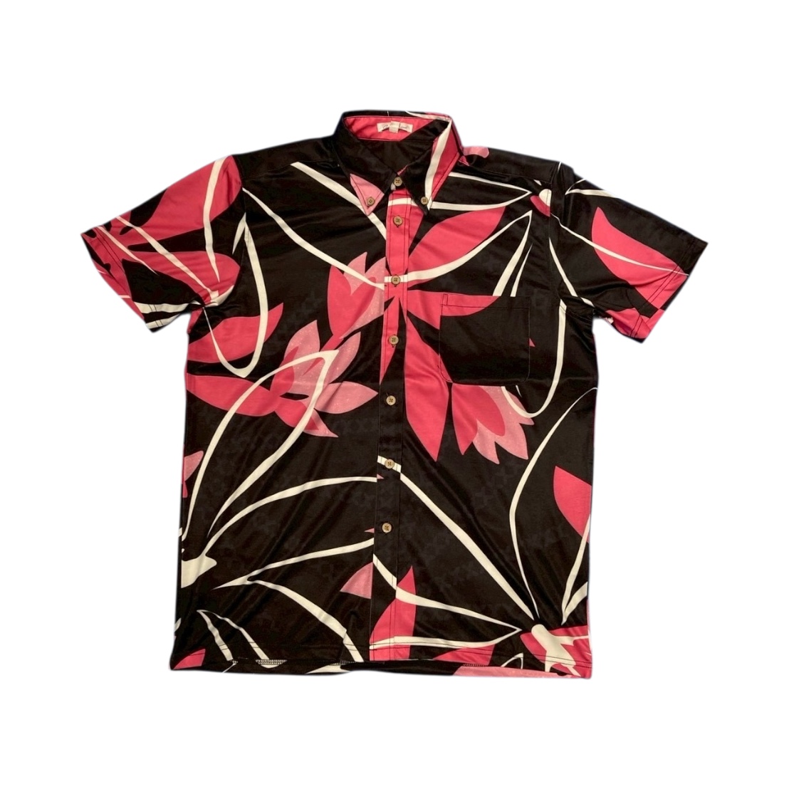 ストレッチアロハシャツ/OBティアレトアM-SHBK