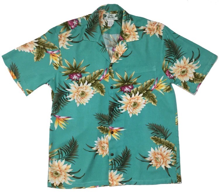 HAWAII Mensアロハシャツ/  Ceres green
