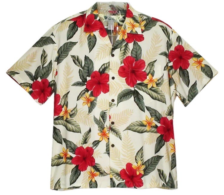 HAWAII Mensアロハシャツ/ Leilani cream