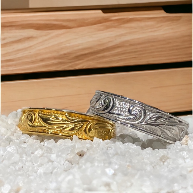 ■ディープカービングリング/GLD/SV