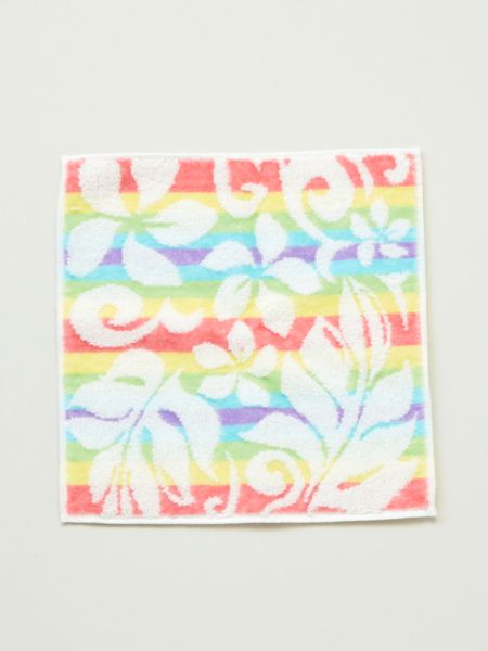 グラデフラワーハンドタオル/レインボー【ハワイアン雑貨】