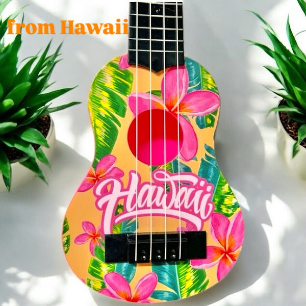 Hawaii直輸入　ケイキ用ウクレレ/プルメリア