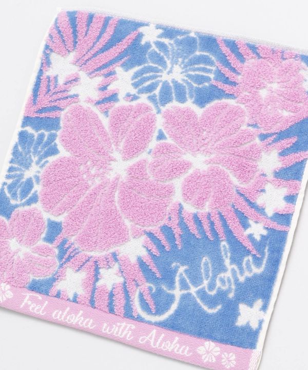 マエマエハンドタオル/HIBISCUS【ハワイアン雑貨】