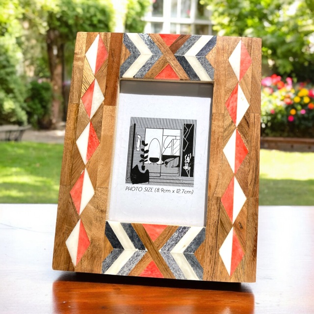 【激レア】ダルトン特注品　籐製のフォトフレーム2　木製フレーム　アジアン　ハワイ フォトフレーム