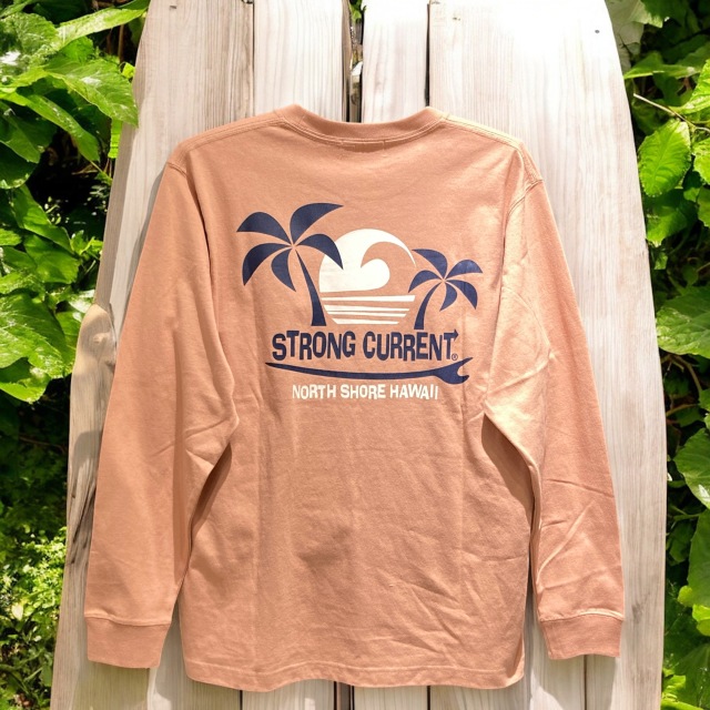 メンズ長袖　ストロングカレントヤシブリントTee  /M/L